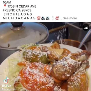 a plate of food on a table