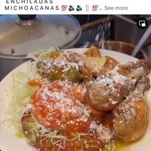 a plate of mexican food