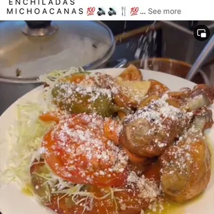 a plate of mexican food