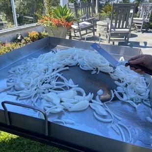 Grilling up some onions!