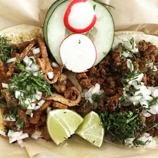 Gringa Al Pastor Taco and Chorizo Taco