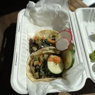 Pastor and Arrachera tacos