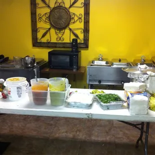 All the fixins (really good salsa verde)