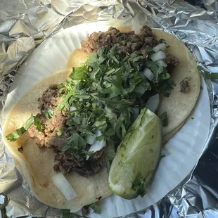 Asada tacos.