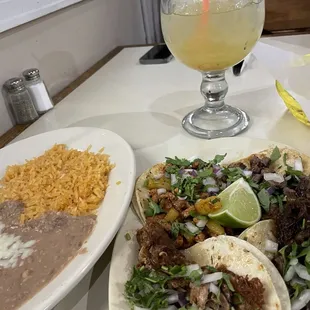 Orden de 4 Tacos (Order of 4 Tacos) and Cadillac Margarita