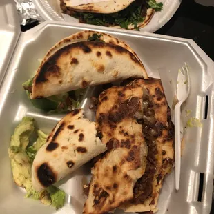 Tacos, quesadillas