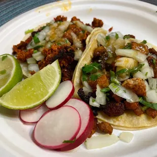 Left: Chorizo Right: Al Pastor