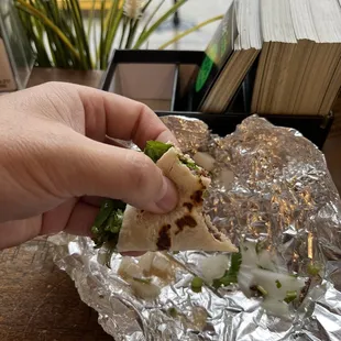 My taco after my wife took one bite