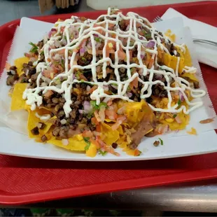 Steak nachos