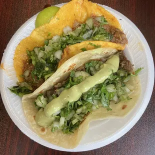 Tacos, Barria and Carne Asada