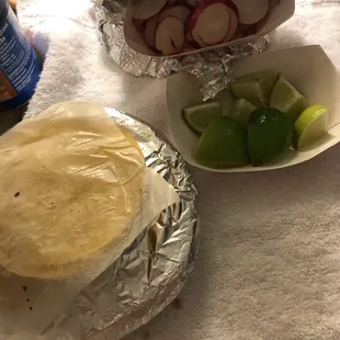 Corn tortillas for the al pastor plate