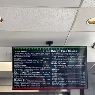 Menu board #2