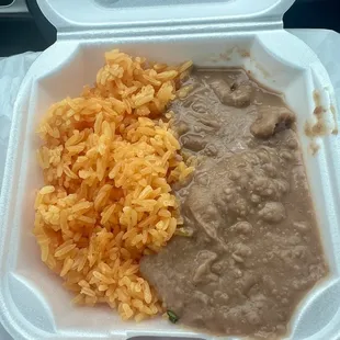 Rice and beans on the side 3.00
