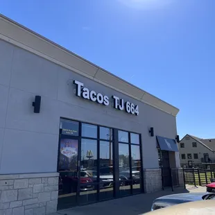 the front of the building