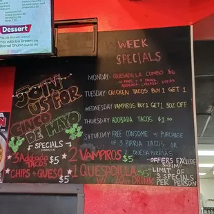 Cinco de Mayo specials