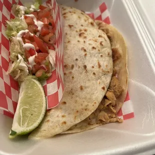 Marinated Chicken Flour Taco