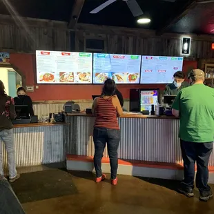 customers at the counter