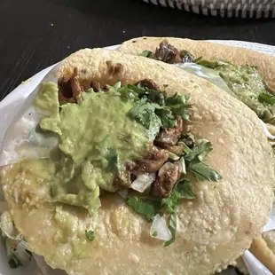 Asada Taco- with like no meat on it