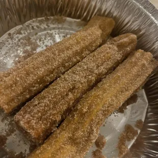 To- Go Churros- 10/10 - fresh &amp; still warm by the time we got home. Sooo good! Drooling as I'm writing this!