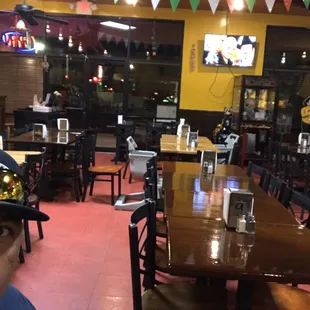 View from table looking out to entry