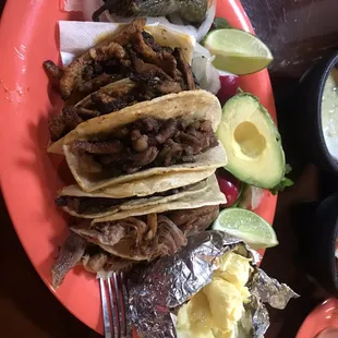 6 tacos plate