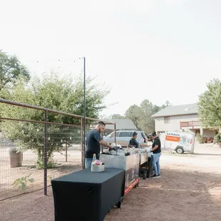 Picture of the crew setting up!