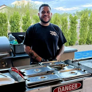 Oscar the owner personally staffed our event!