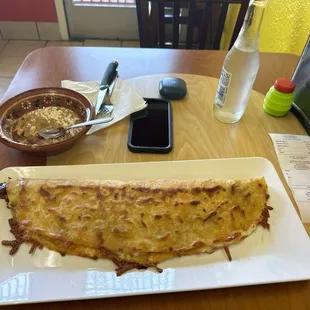 Machete and side of beans