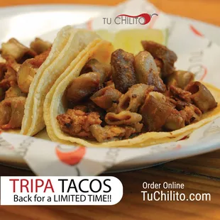 IT'S BACK!! For a LIMITED TIME. 

Order Online at TuChilito.com