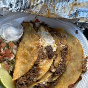 Birria Tacos + Pineapple Agua Fresca.