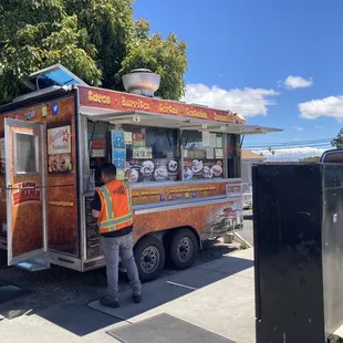 Truck and refrigerator with cold drinks.