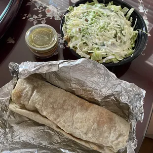 Chicken Regular Burrito  Burrito Bowl