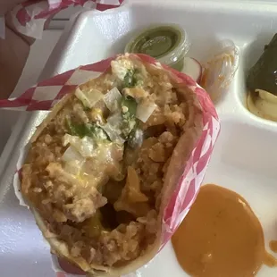 Chicken burrito