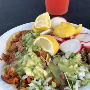 2 al pastor 1 asada watermelon drink