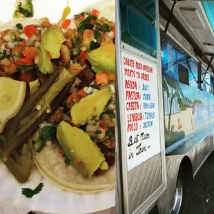 3 tacos with Pico and avocraydo for $4. Great lunch spot.