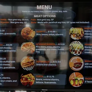 New digital menu board