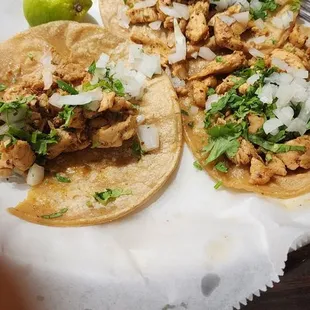 Chicken Tacos.