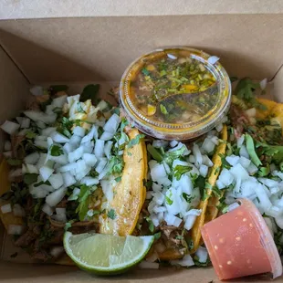 Birria tacos. Really tasty. I'll be back