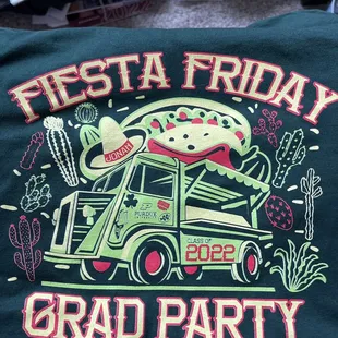 Taco truck at Fiesta Friday Grad Party.