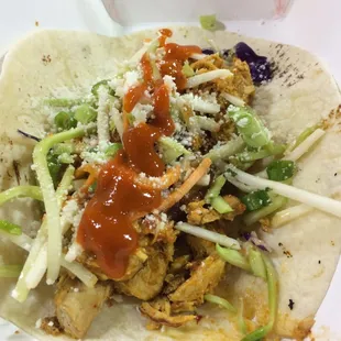 Chicken Thai taco