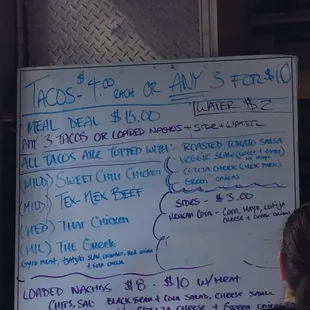 Menu during Gen Con 2017