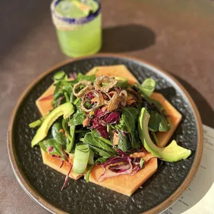 a plate of food on a table