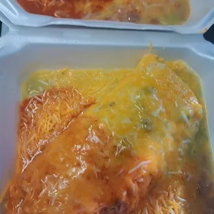 Christmas Smothered Chorizo Breakfast Burrito