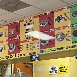 menu as of 3/1/2022
