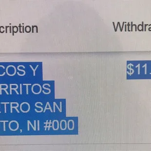 Bank charges