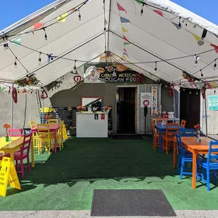 Outside eating area