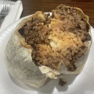 Carne asada burrito, they didn't skimp on the meat