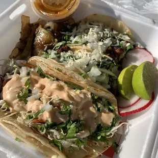 Fried shrimp tacos are truly delicious