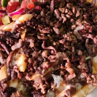 Papas Fritas con carne