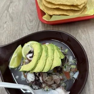 Ceviche de Camaron y Pulpo
